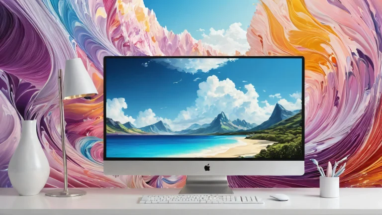 A stunning desktop image of a monitor set against an endless, void-like background, perfect for your PC or Desktop.