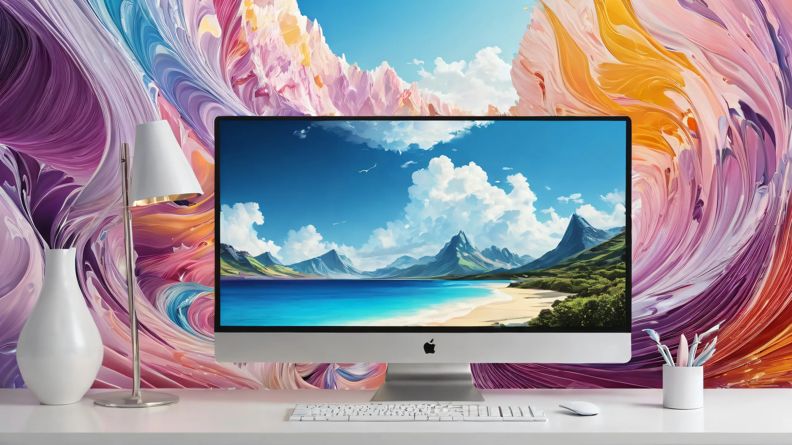 A stunning desktop image of a monitor set against an endless, void-like background, perfect for your PC or Desktop.