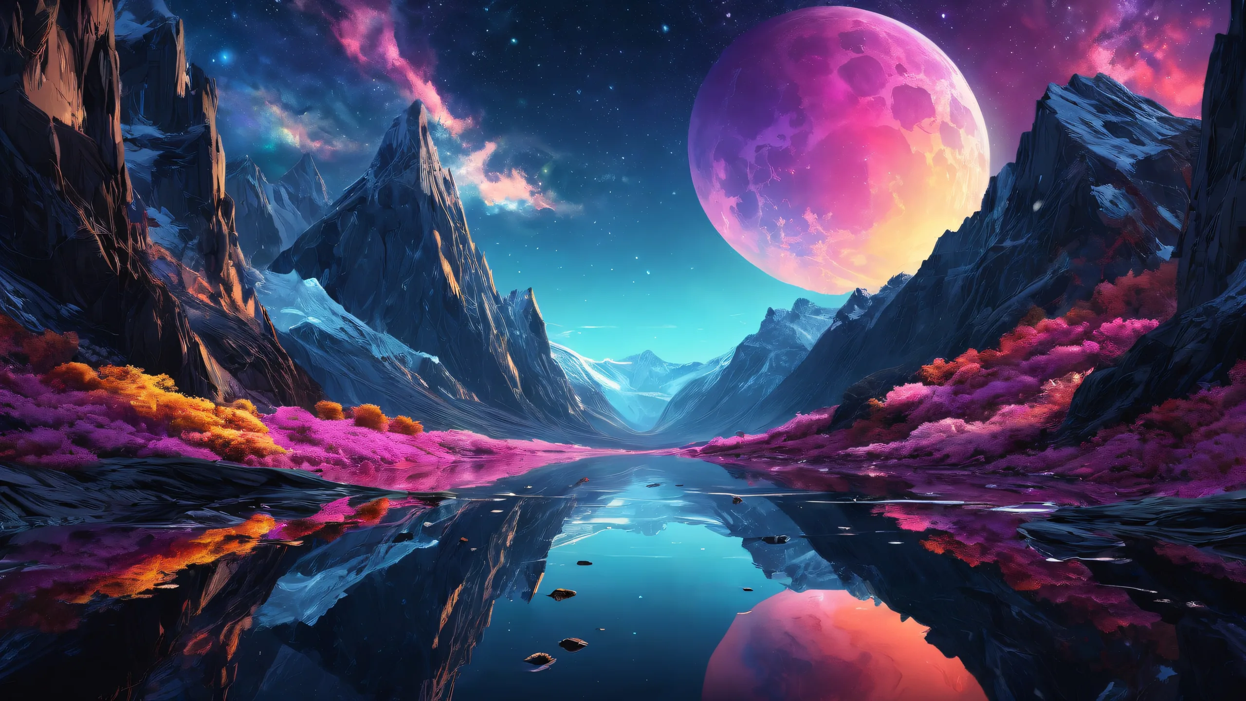 A breathtaking desktop wallpaper of a perfectly clean vast pure void on Desktop/PC