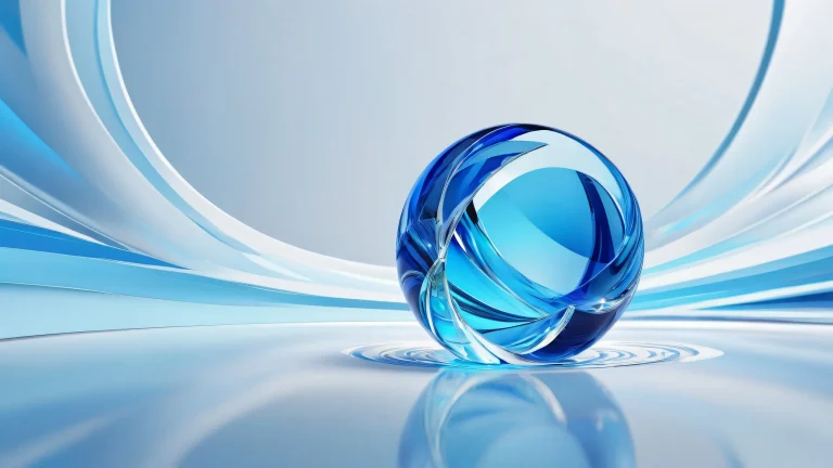 Award-winning digital art of a logo in a vast pure void on a Desktop/PC screen