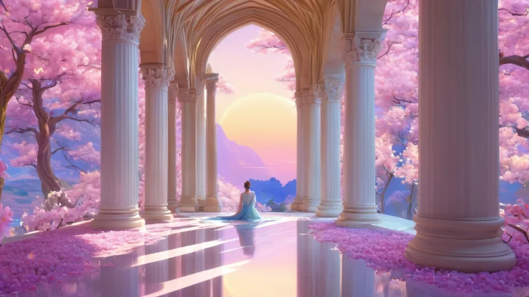 Beautiful desktop wallpaper featuring a vast, pure void on a Mac or PC with stunning ethereal lighting and radiant colors.