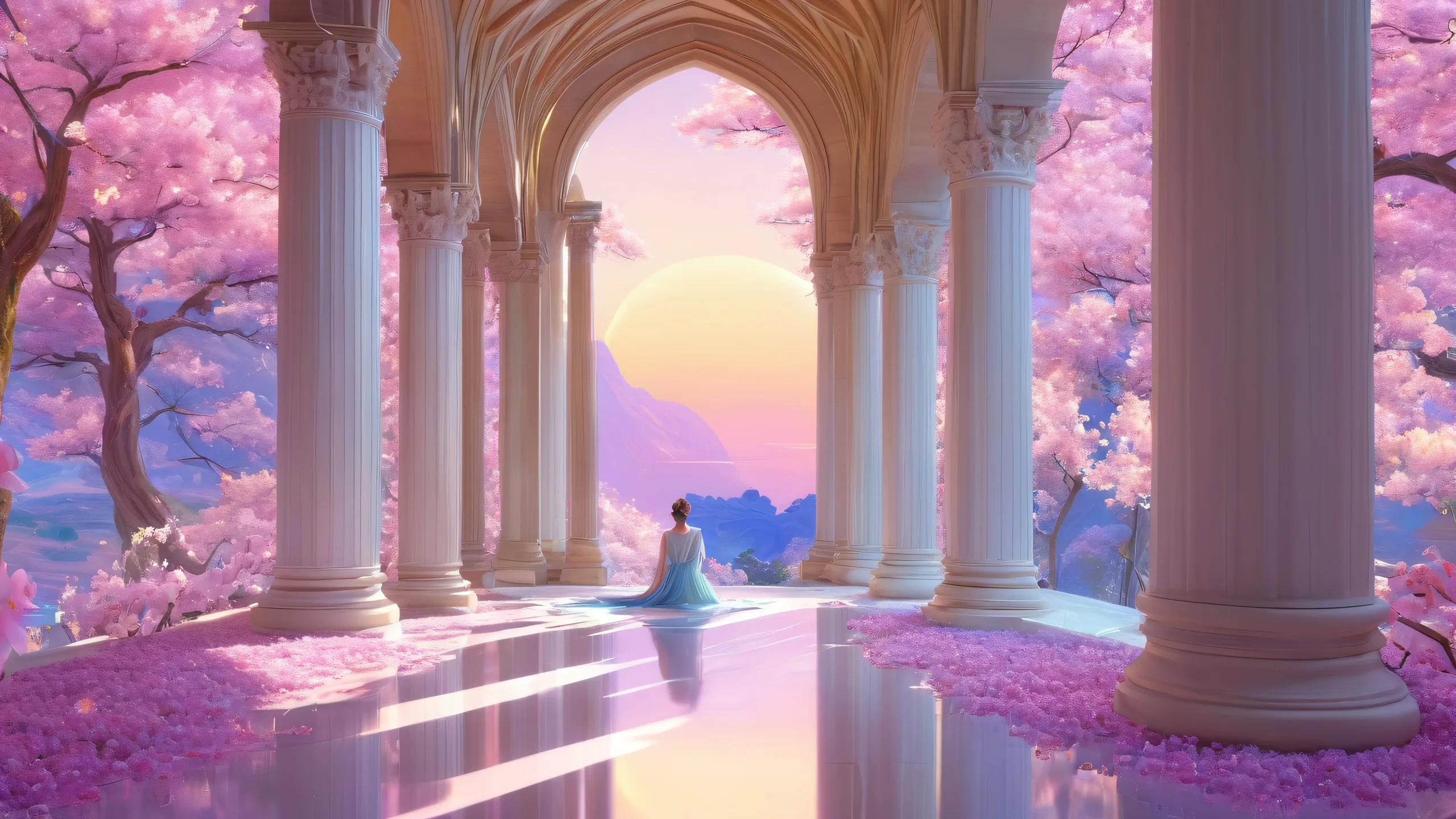 Ultra HD Ethereal Void Odyssey Wallpaper Beautiful desktop wallpaper featuring a vast, pure void on a Mac or PC with stunning ethereal lighting and radiant colors.