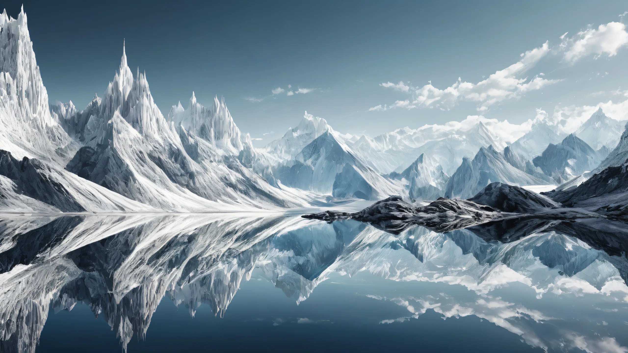 A stunning desktop wallpaper of a vast, pure void on a Desktop/PC, featuring ethereal lighting and brilliant colors.
