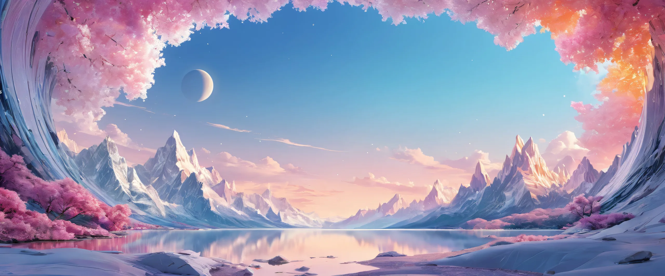 A stunning desktop image of a pure void with radiant lighting and reflections for PC or Desktop use.