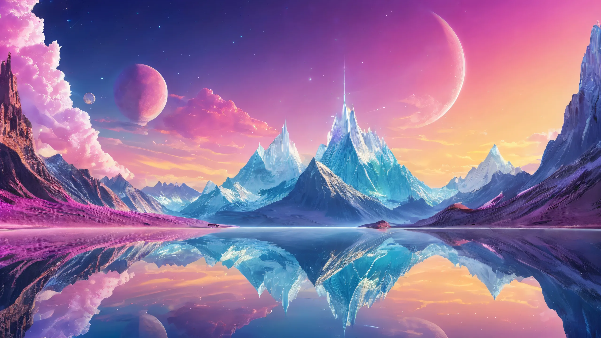 Breathtaking void desktop background for PC/Deskop featuring ethereal lighting and brilliant colors.
