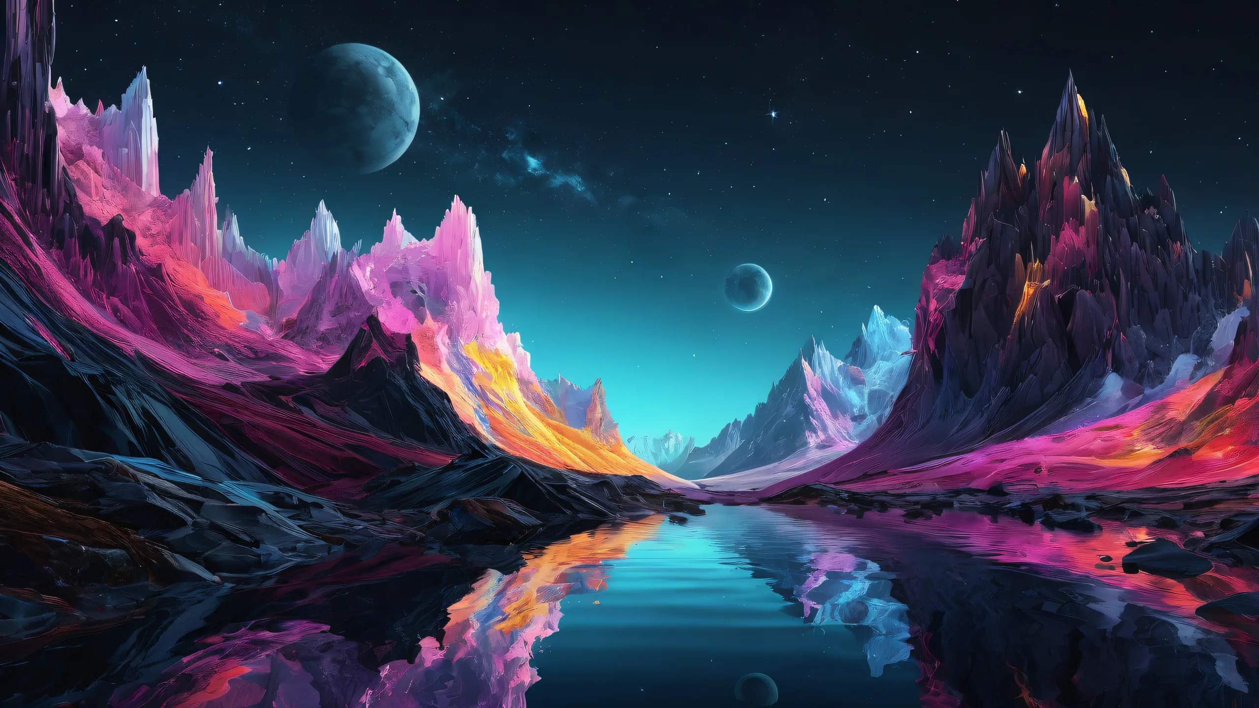 A breathtaking desktop wallpaper of a vast pure void with ethereal lighting for your PC or Desktop