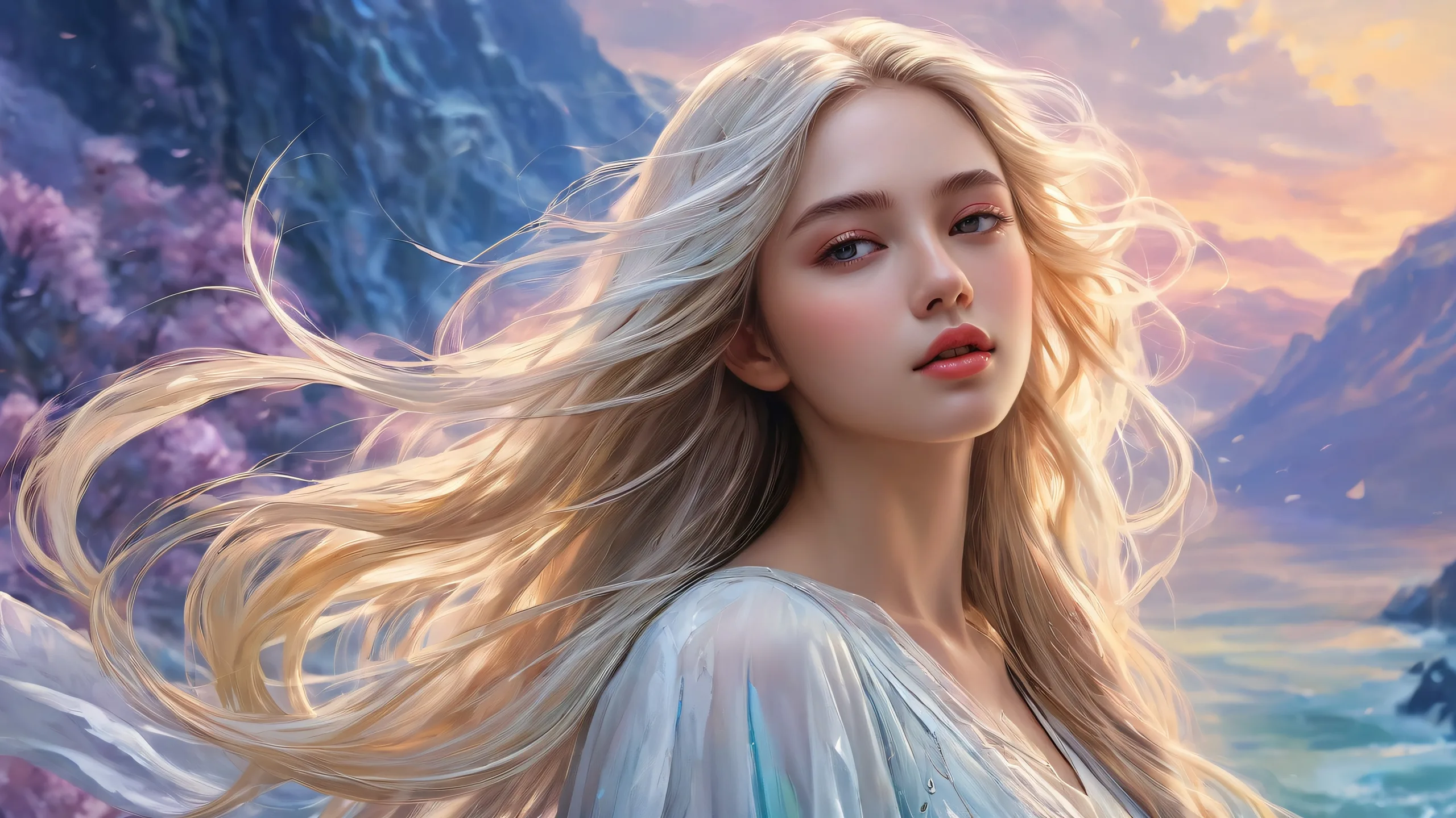 A beautifully crafted desktop wallpaper featuring a vast, pure void with extreme depth of field for a sense of isolation and mystery on Desktop/PC