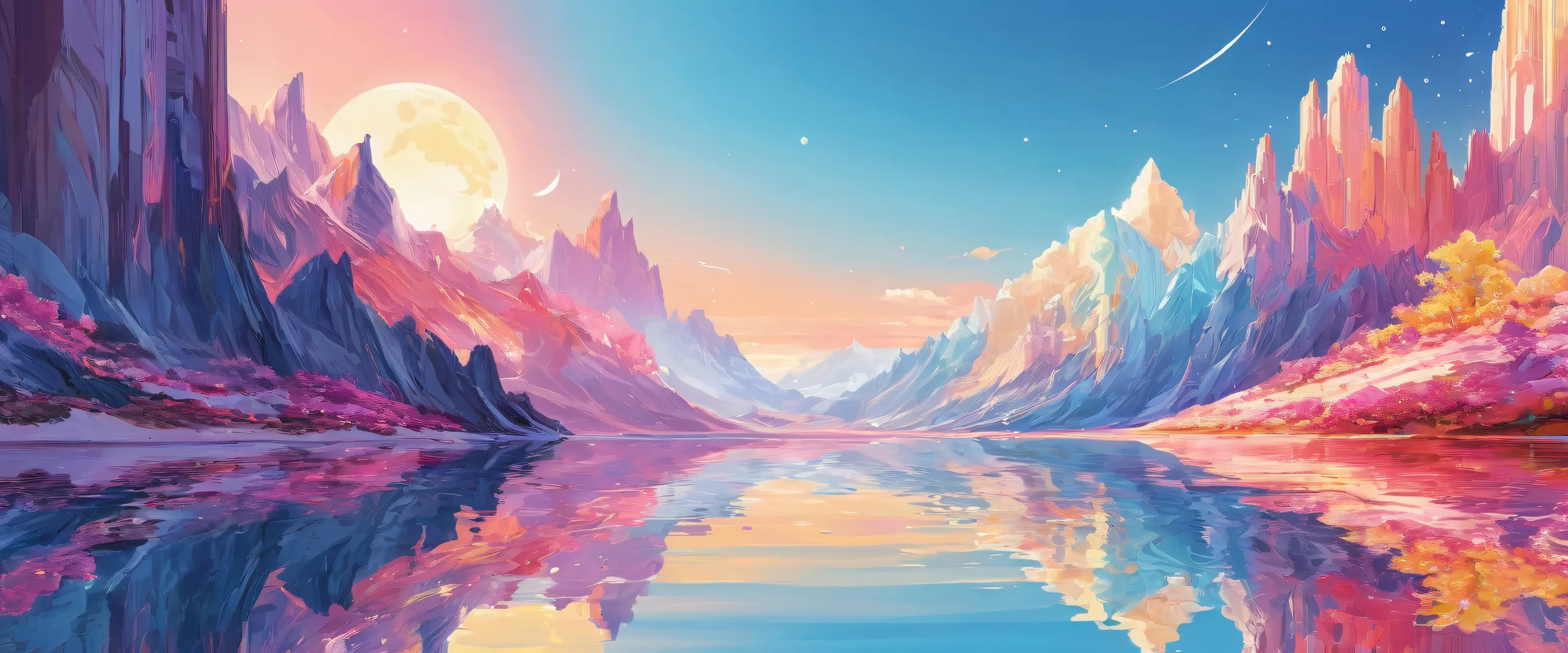 Ultra HD Ethereal Void Panorama Wallpaper Award-winning desktop wallpaper of a vast pure void on a Desktop/PC with radiant lighting and perfect composition