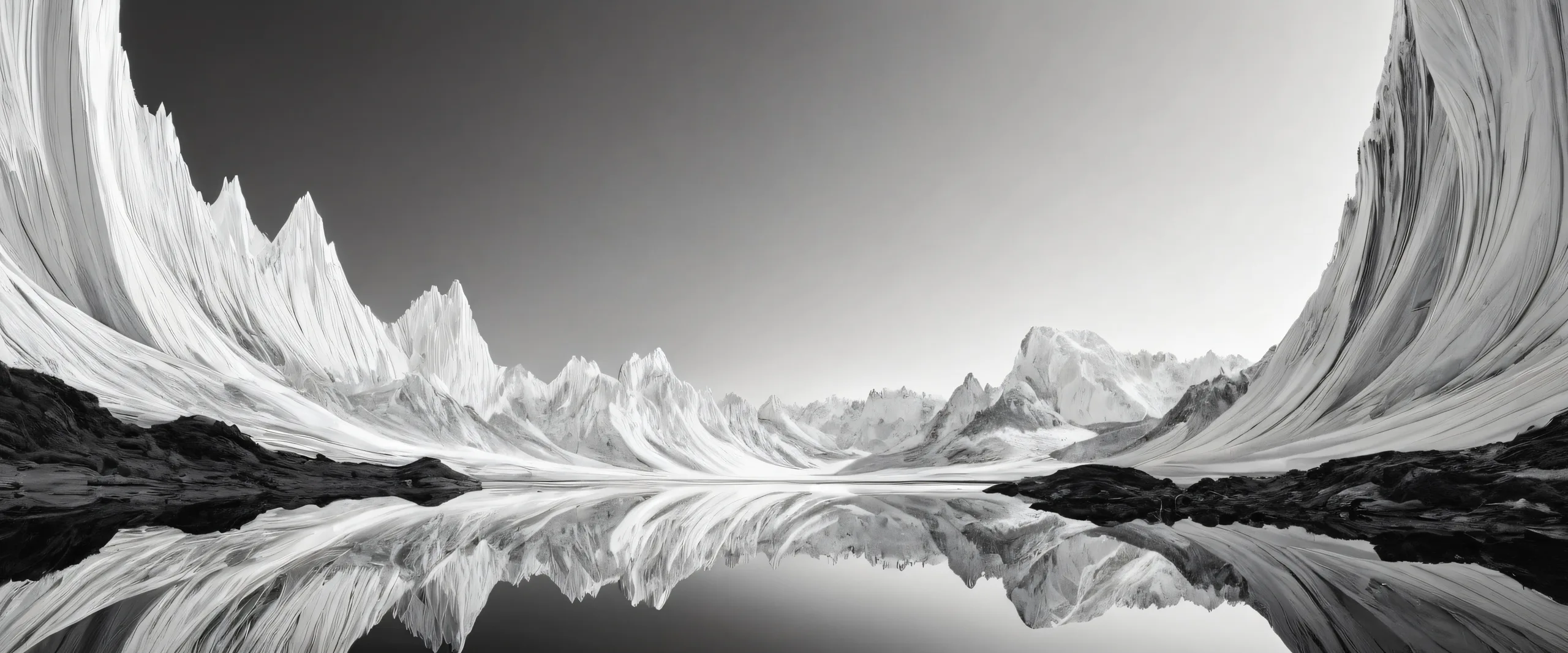 A stunning desktop wallpaper of a centered vast pure void on a Desktop/PC with ethereal lighting and brilliant colors.