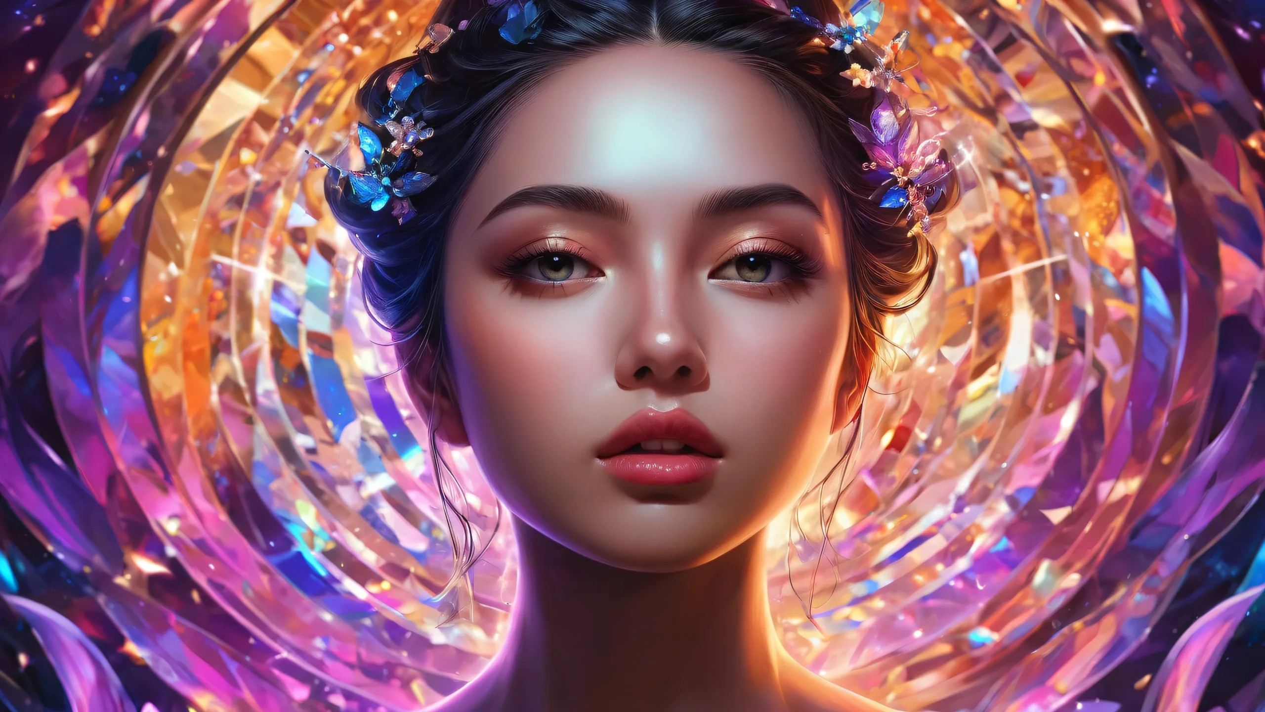 Ethereal Void Portraits 4K UHD Wallpaper A stunning desktop wallpaper featuring portraits in a vast, pure void with dark undertones and ethereal lighting for your PC or Desktop.