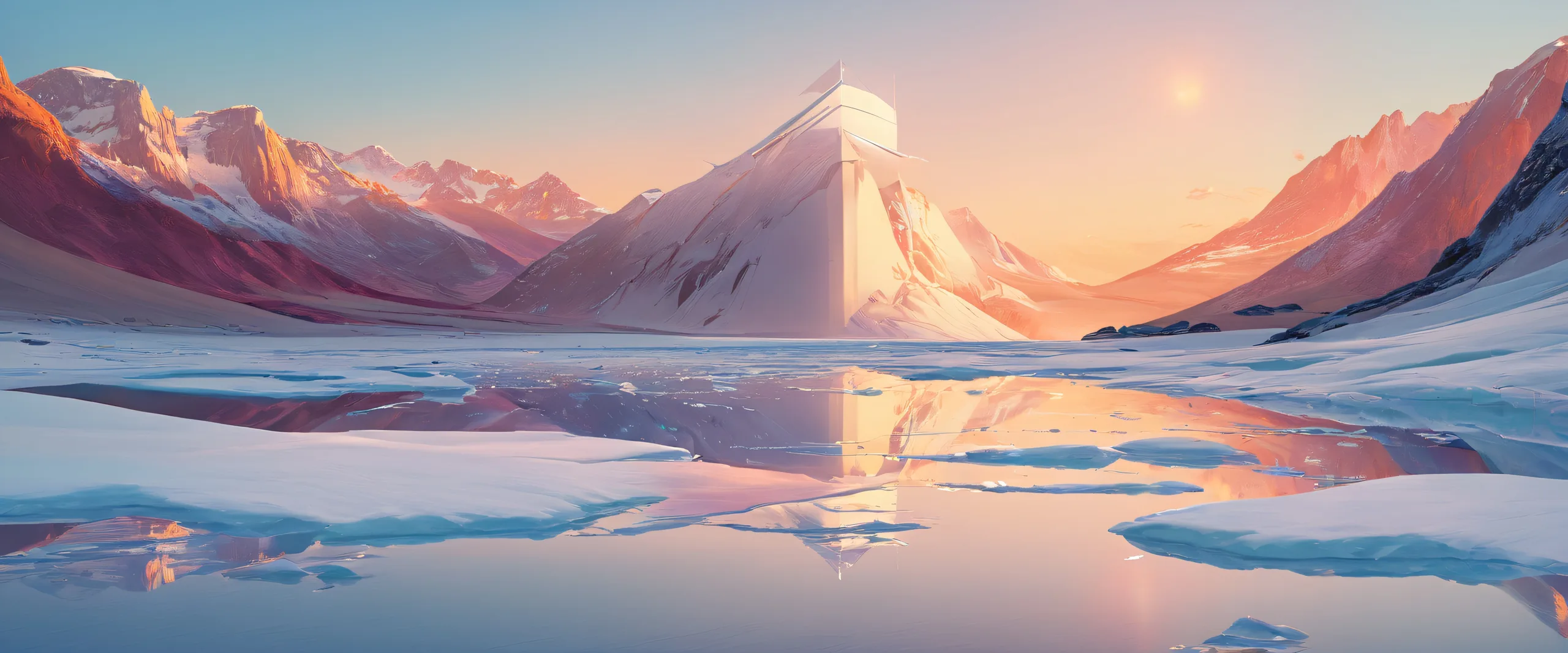 A stunning desktop wallpaper featuring a centered focus on a vast, pure void with depth of field and volumetric lighting, perfect for a Desktop/PC.