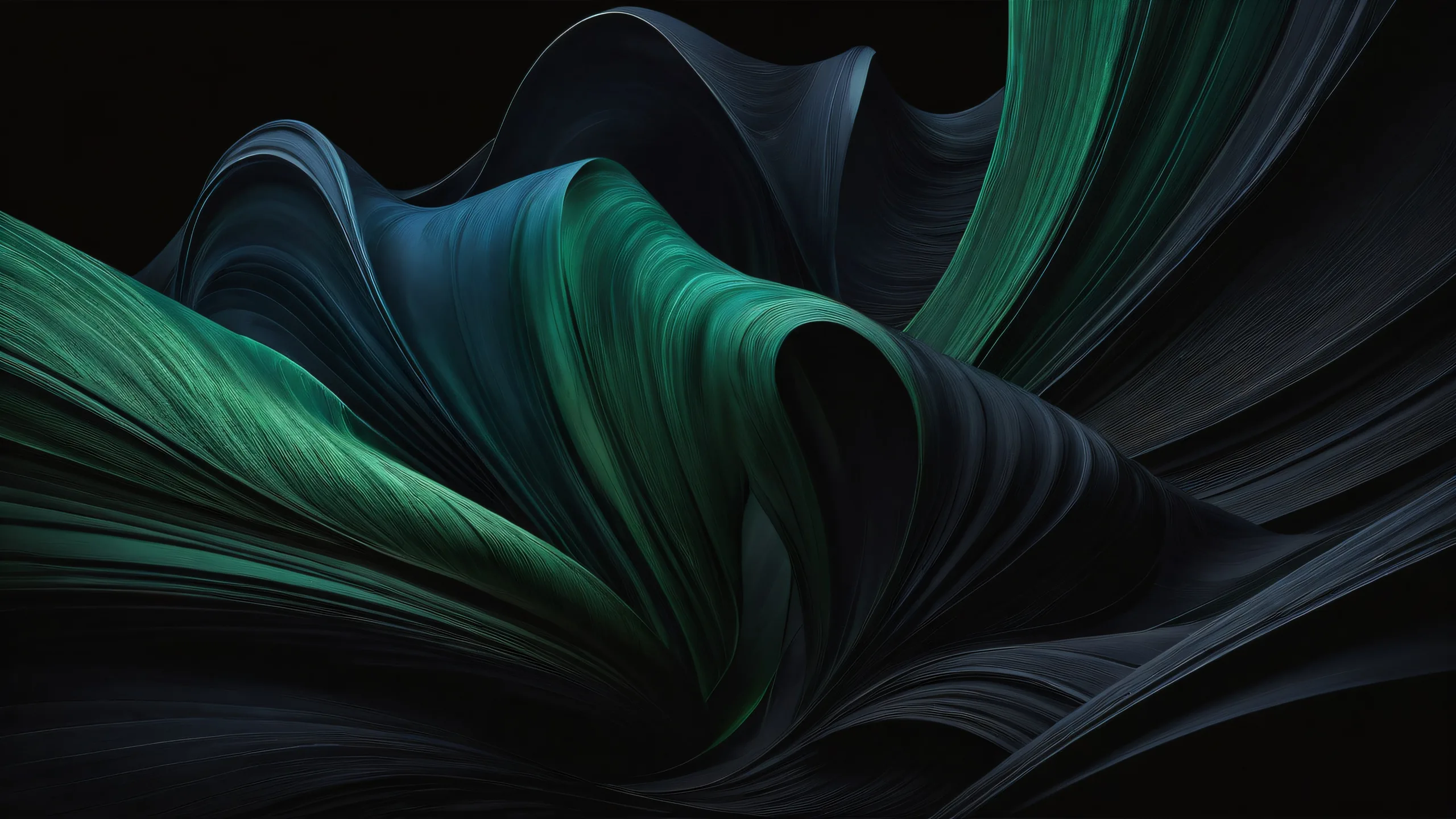 Breathtaking digital art of a vast pure void on a desktop or PC, with deep depth of field and perfect blacks.