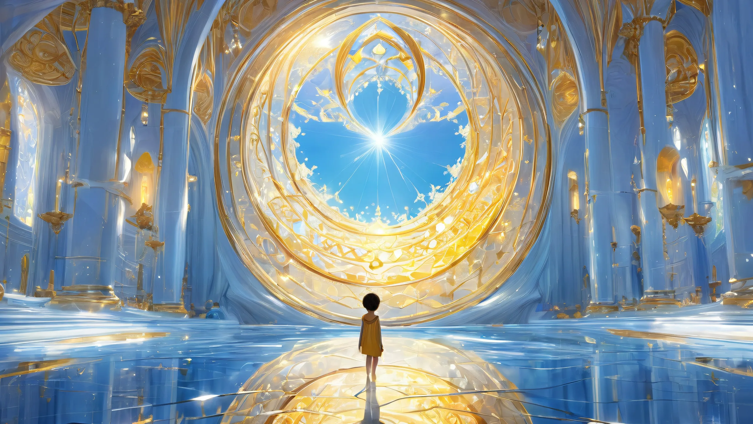 4K Ethereal Voidscape of Radiance Desktop Background A breathtaking desktop wallpaper featuring a vast pure void with ethereal lighting, perfect for a Desktop/PC display.