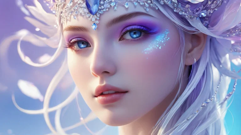 A breathtaking desktop wallpaper of a face in a perfectly clean vast pure void, adequado para desktop/PC.