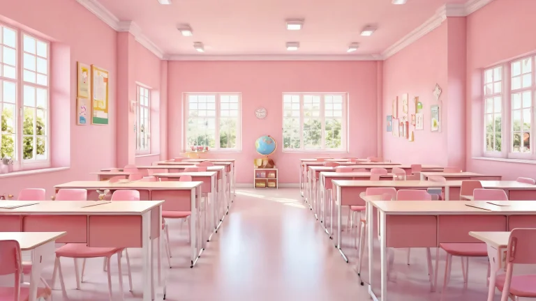 School uniform and void desktop wallpaper for PC or Desktop, with radiant colors and reflections.