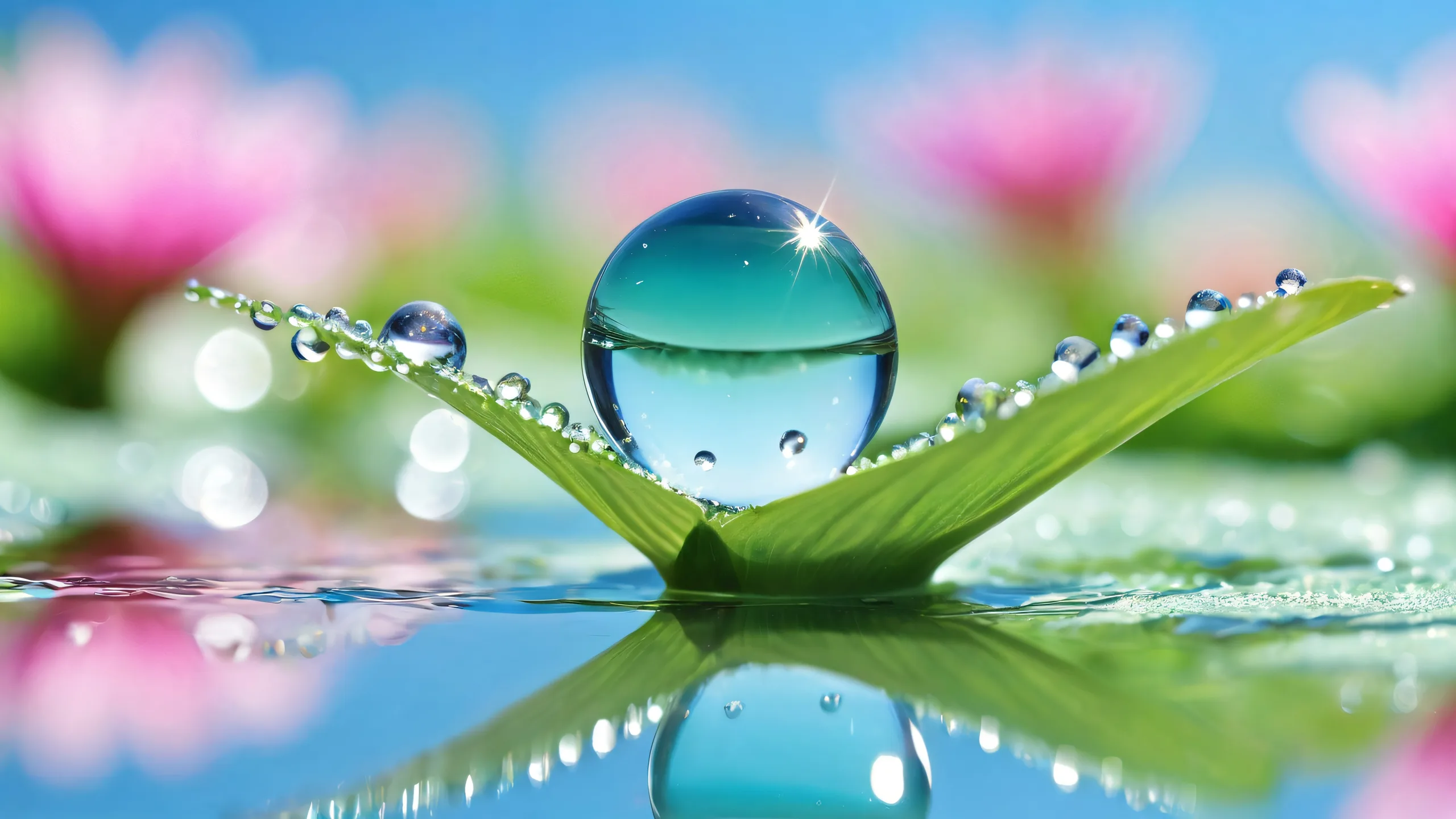 A breathtaking desktop wallpaper of a Dewdrop-inspired void, perfect for PCs and Macs.