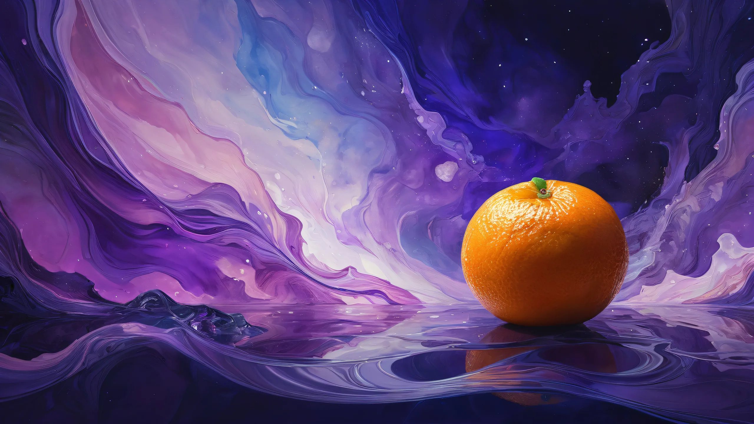 A beautifully rendered dark void desktop wallpaper for PC and Desktop, evoking a sense of otherworldliness with deep blues and rich purples.