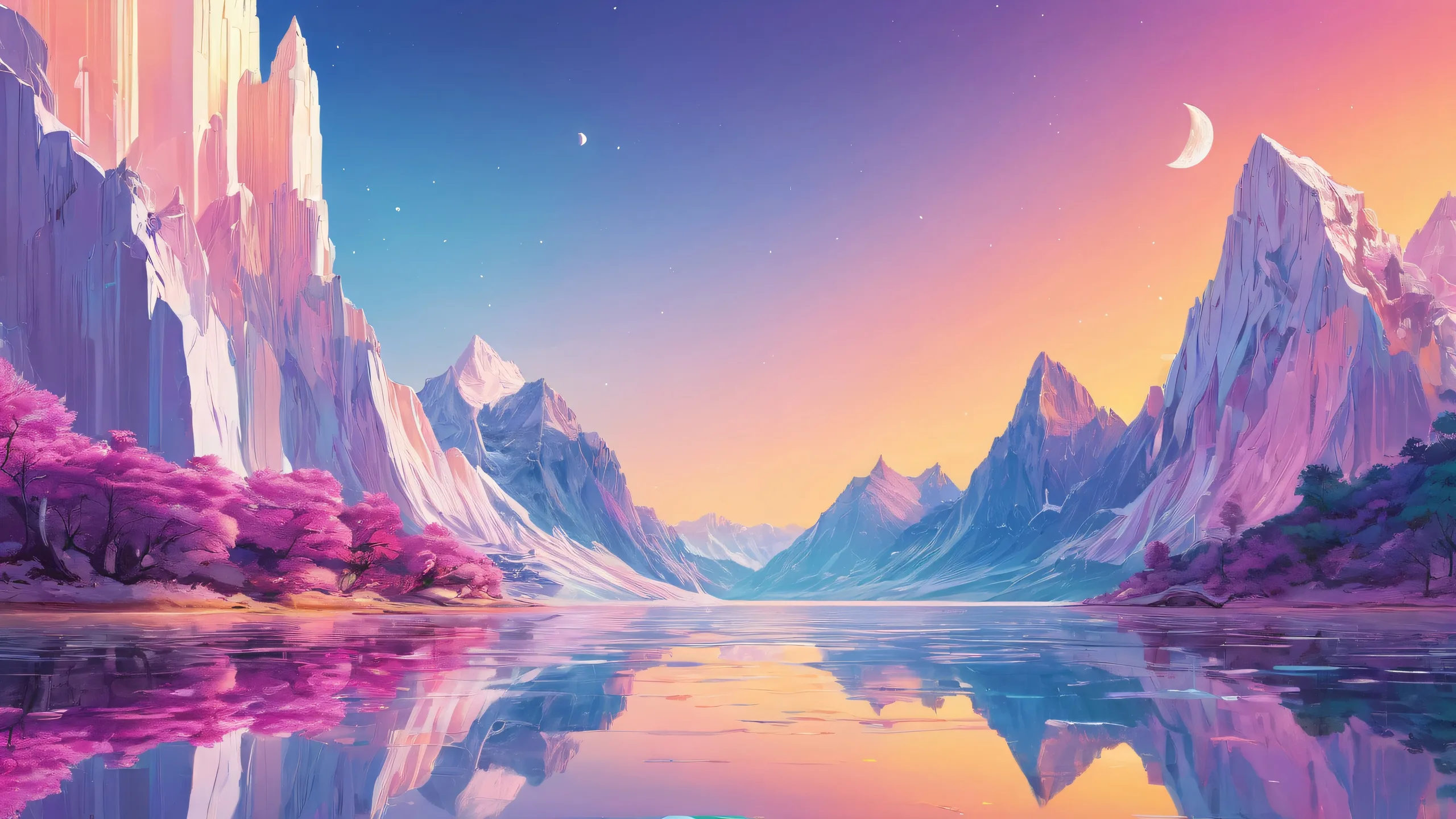 A beautifully rendered futuristic desktop wallpaper of a vast pure void on a Desktop/PC