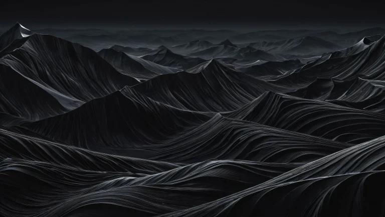 A stunning desktop wallpaper of a vast pure void with rain effects and sleek dark mode aesthetic for desktop/pc.