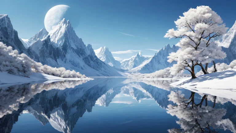 A serene and vast desktop landscape featuring Wanderer against a backdrop of pure void, Geeignet für den PC- oder Desktop-Einsatz.