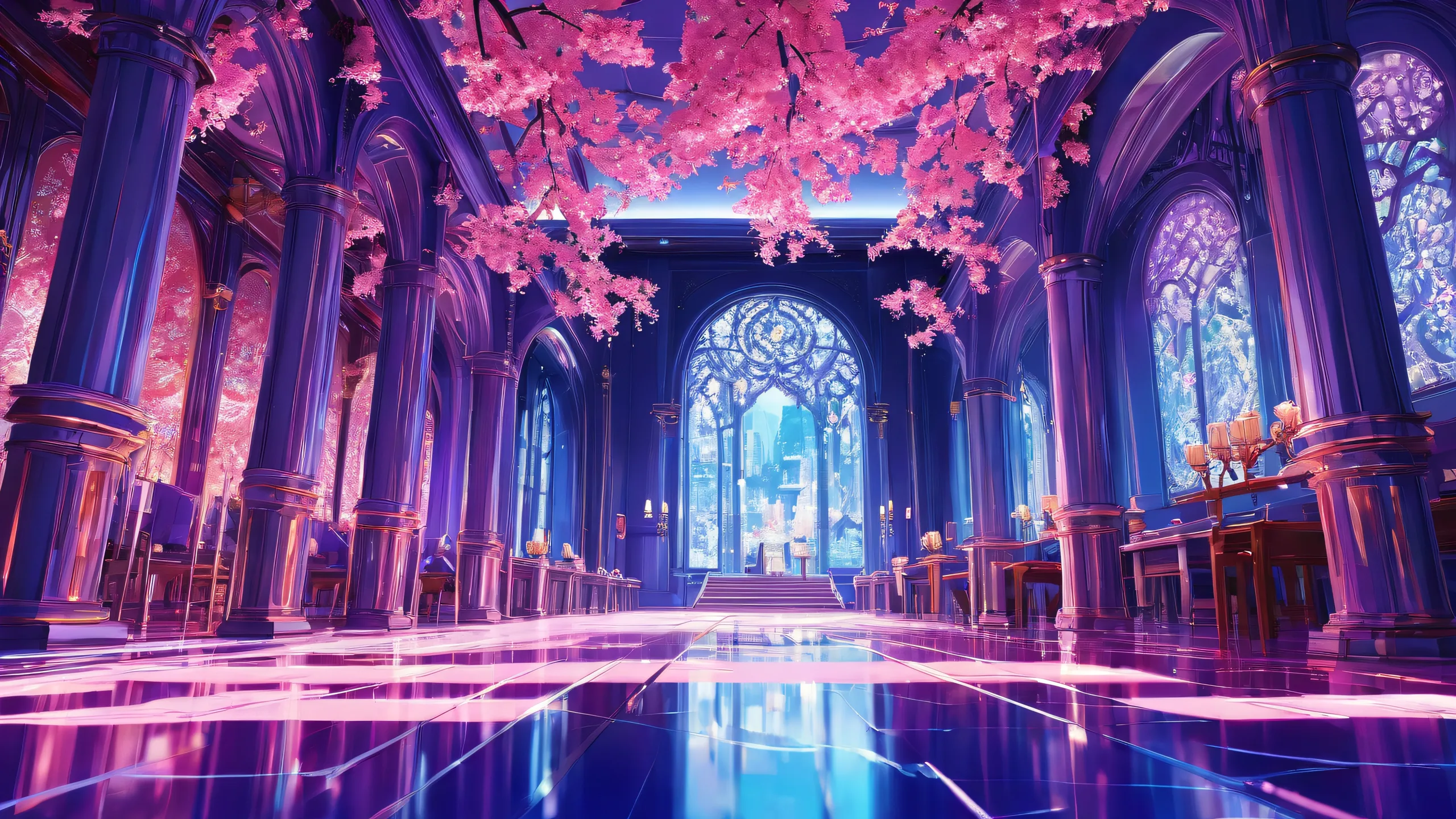 A breathtaking cyberpunk desktop wallpaper featuring a vast pure void with ethereal lighting and radiant colors, perfect for your Desktop/PC.