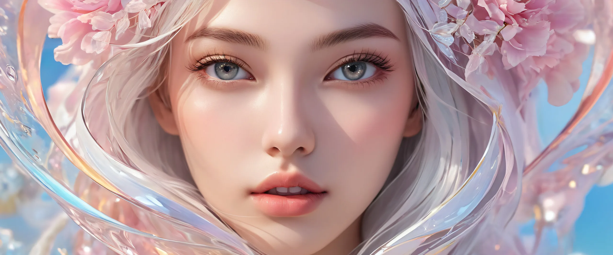 A beautiful and stunning desktop wallpaper featuring a perfectly clean vast pure void with an extreme depth of field, ideal for Desktop/PC use.