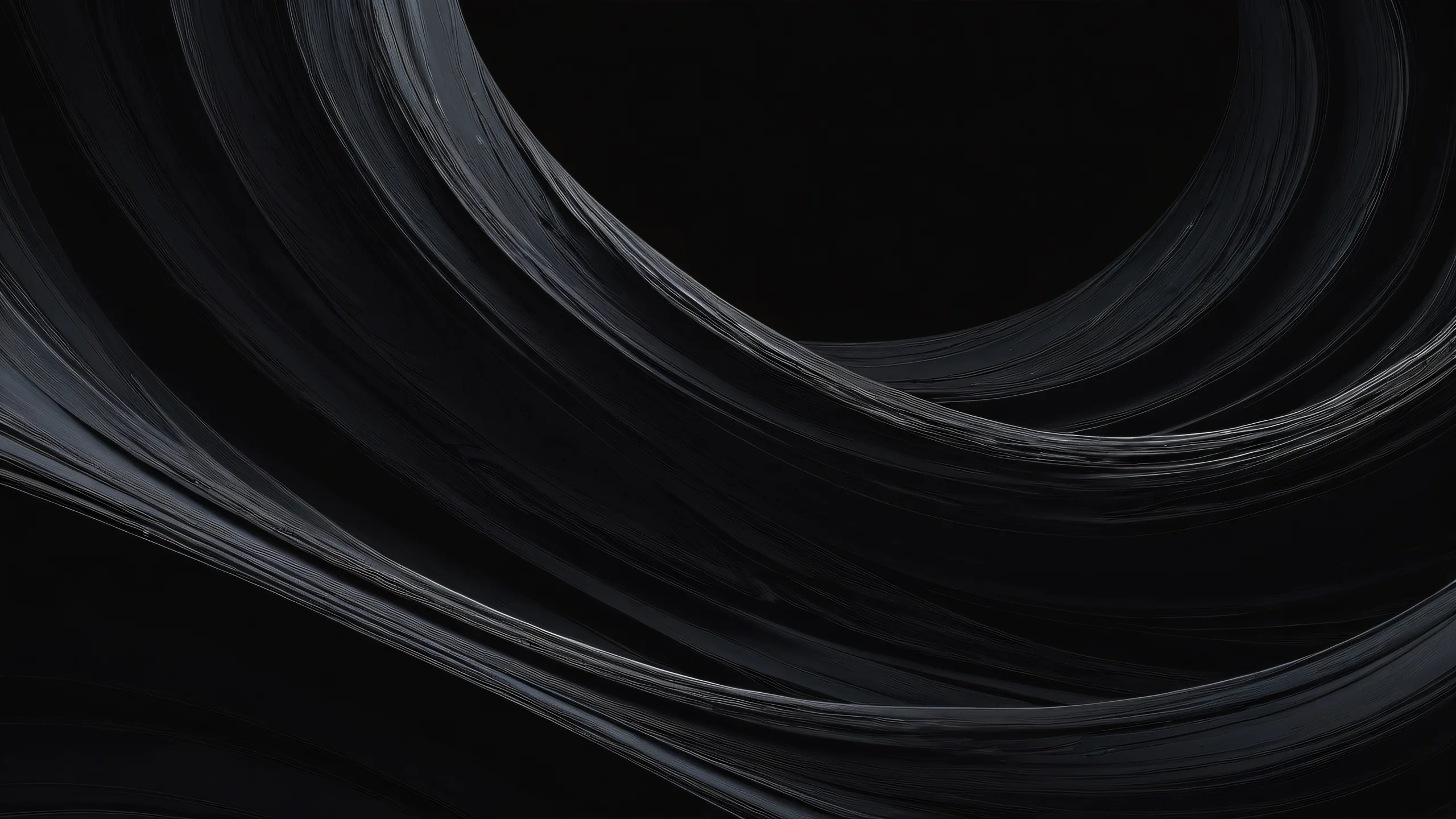 Breathtaking desktop wallpaper of a pristine void with striking contrast and luminescent accents for PC or Desktop use.