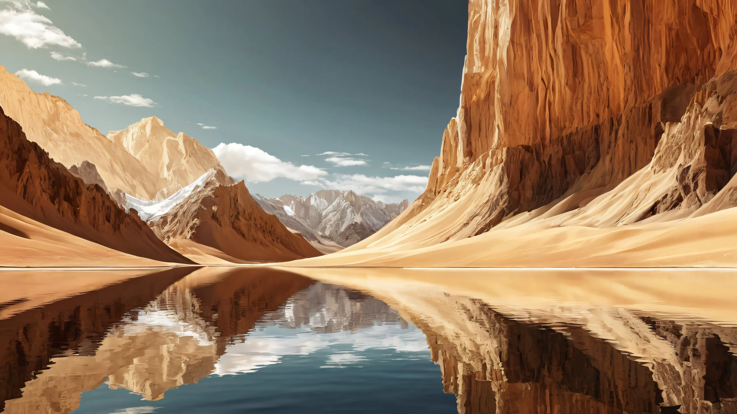 A breathtaking desktop wallpaper of a man standing in a vast, pure void with extreme depth of field, perfect for your PC or Desktop.