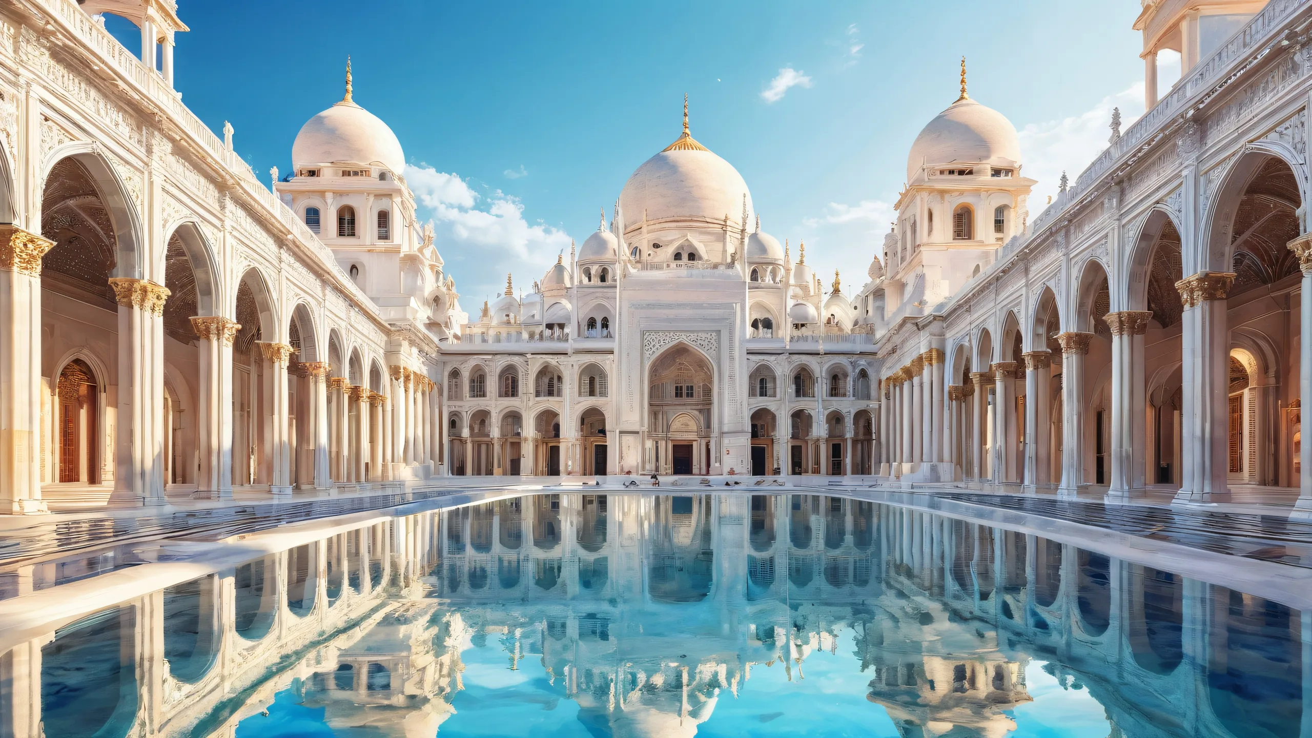 A breathtaking desktop wallpaper of a perfectly clean vast pure void with subtle hint of metallic reflection, ideal for Desktop/PC