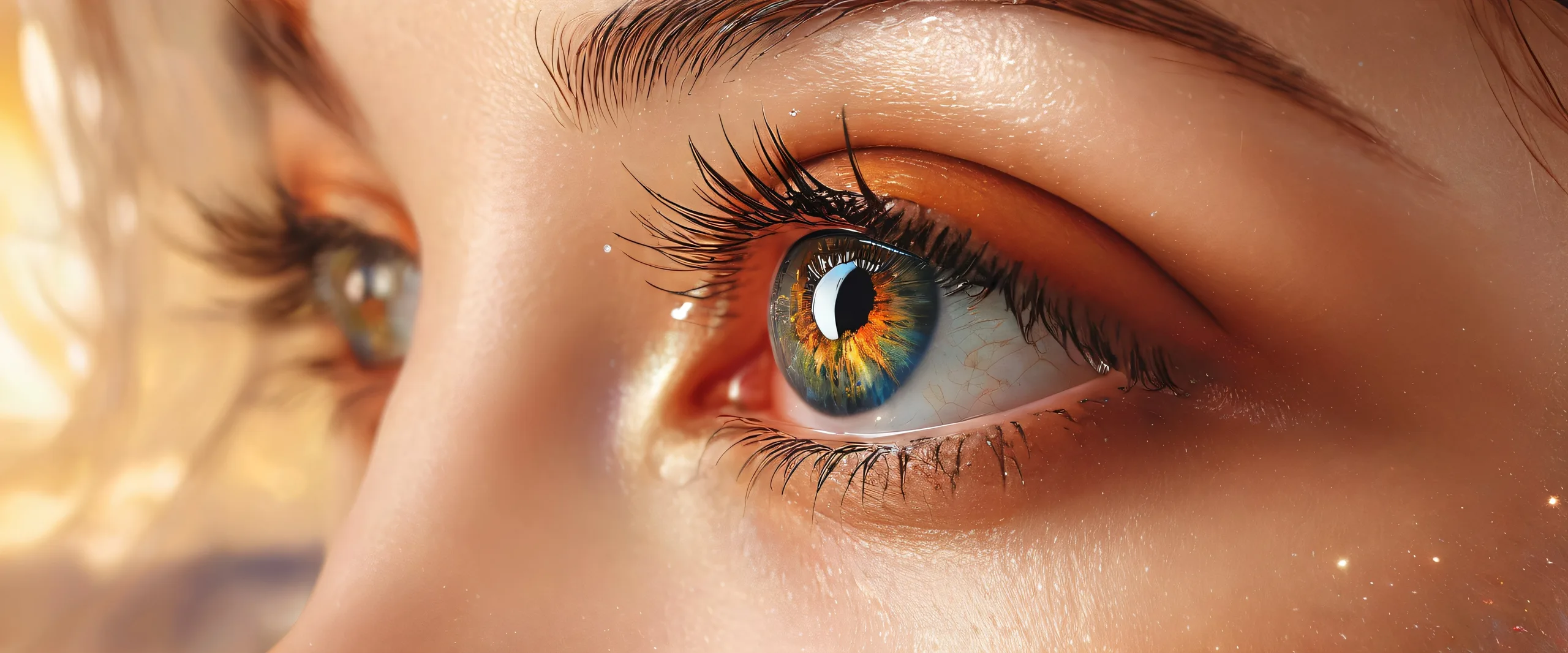 A breathtaking desktop wallpaper of a face in a vast pure void with extreme depth of field, perfect for Desktop/PC use.