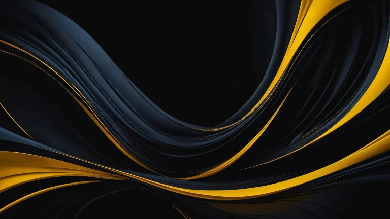 Breathtaking cyberpunk desktop scene of a perfect void with deep blacks and luminescent accents, suitable for any PC or Desktop.