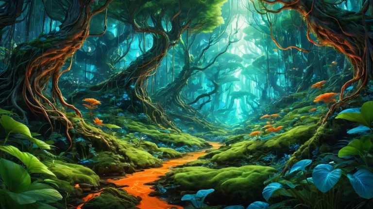 A surreal biotech fantasy landscape for Desktop/PC