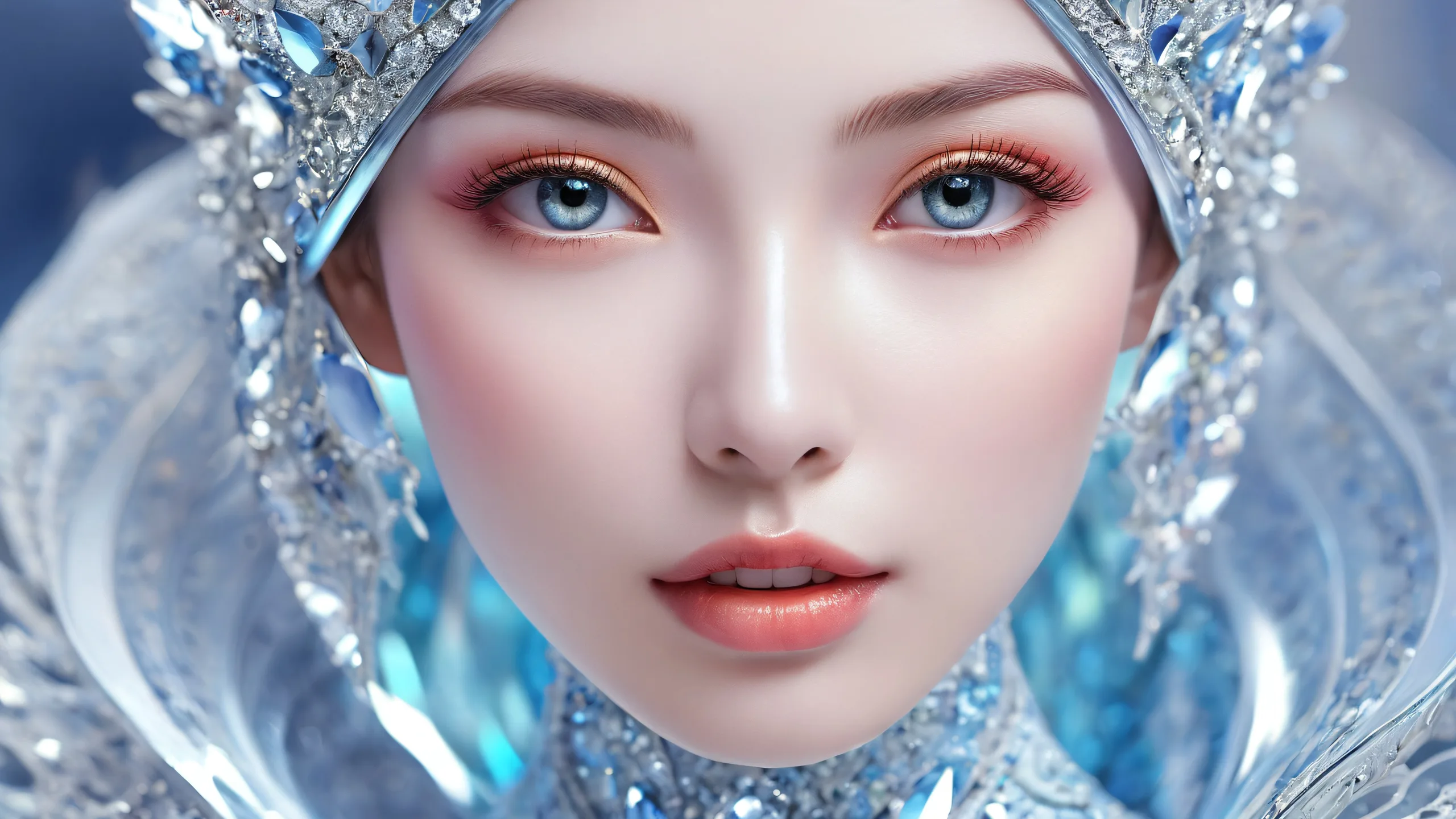 Breathtaking desktop wallpaper featuring a perfectly clean vast pure void with radiant and brilliant colors, for use on Desktop/PC