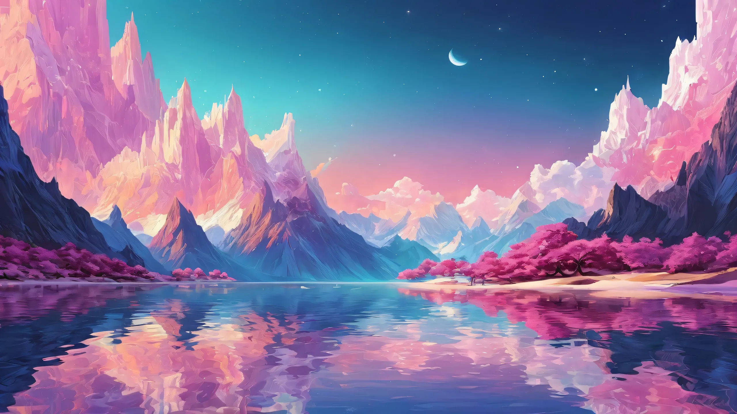 A serene and peaceful desktop wallpaper featuring a vast pure void on a clean background for your PC or Desktop.