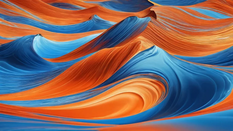 A serene desktop scene of waves on a vast, pure void with extreme depth of field for optimal desktop/pc viewing experience.