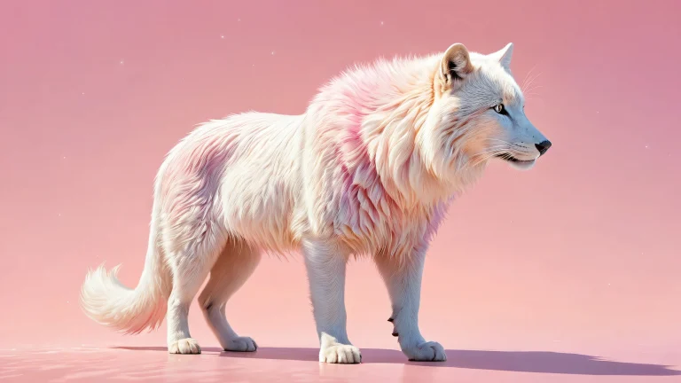 A serene desktop image featuring a standing animal against a vast, pure void with subtle texture and vibrant colors, perfect for your Desktop/PC.