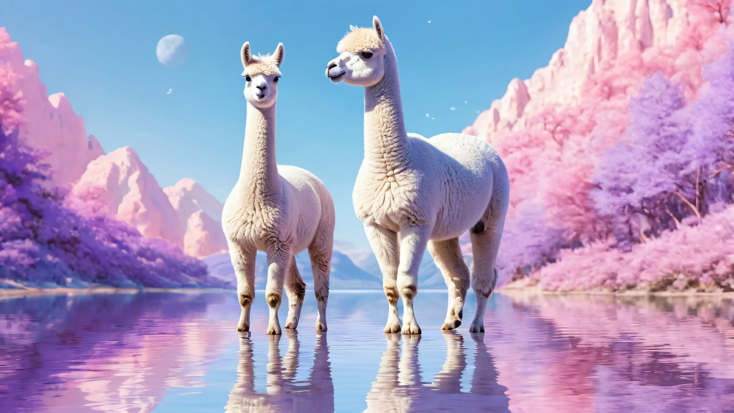 Stunning desktop wallpaper featuring a vast void with radiant colors and reflections for your PC or Desktop.