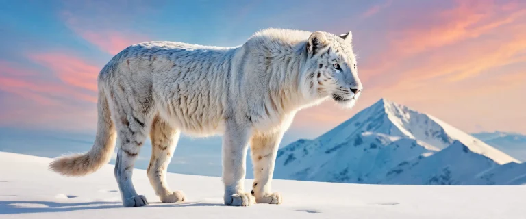 A majestic standing animal against a vast, pur vide, perfect for desktop or PC.
