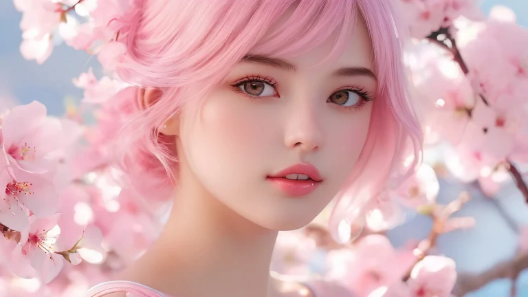 A serene girl standing amidst a vast pure void on a desktop/pc, with ethereal lighting and exquisite digital art.