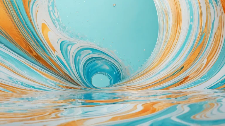 Breathtaking desktop wallpaper of a perfectly clean vast pure void with subtle ripples in the water and ethereal lighting, ideal for Desktop/PC.