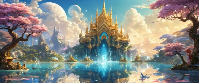 Centered fantasy creatures on a pristine void for desktop or PC use.