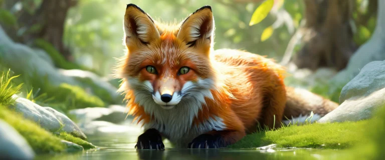 広大な大地を背景にしたキツネ少年の見事なデスクトップの壁紙, 極端な被写界深度と微妙なテクスチャーを備えた純粋な空間, デスクトップ/PCに適しています.