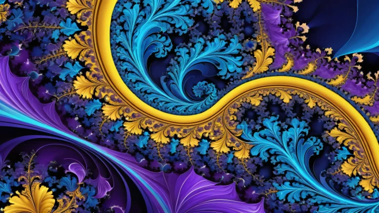 Stunning fractal patterns on a vast, pure void, perfect for desktop or PC