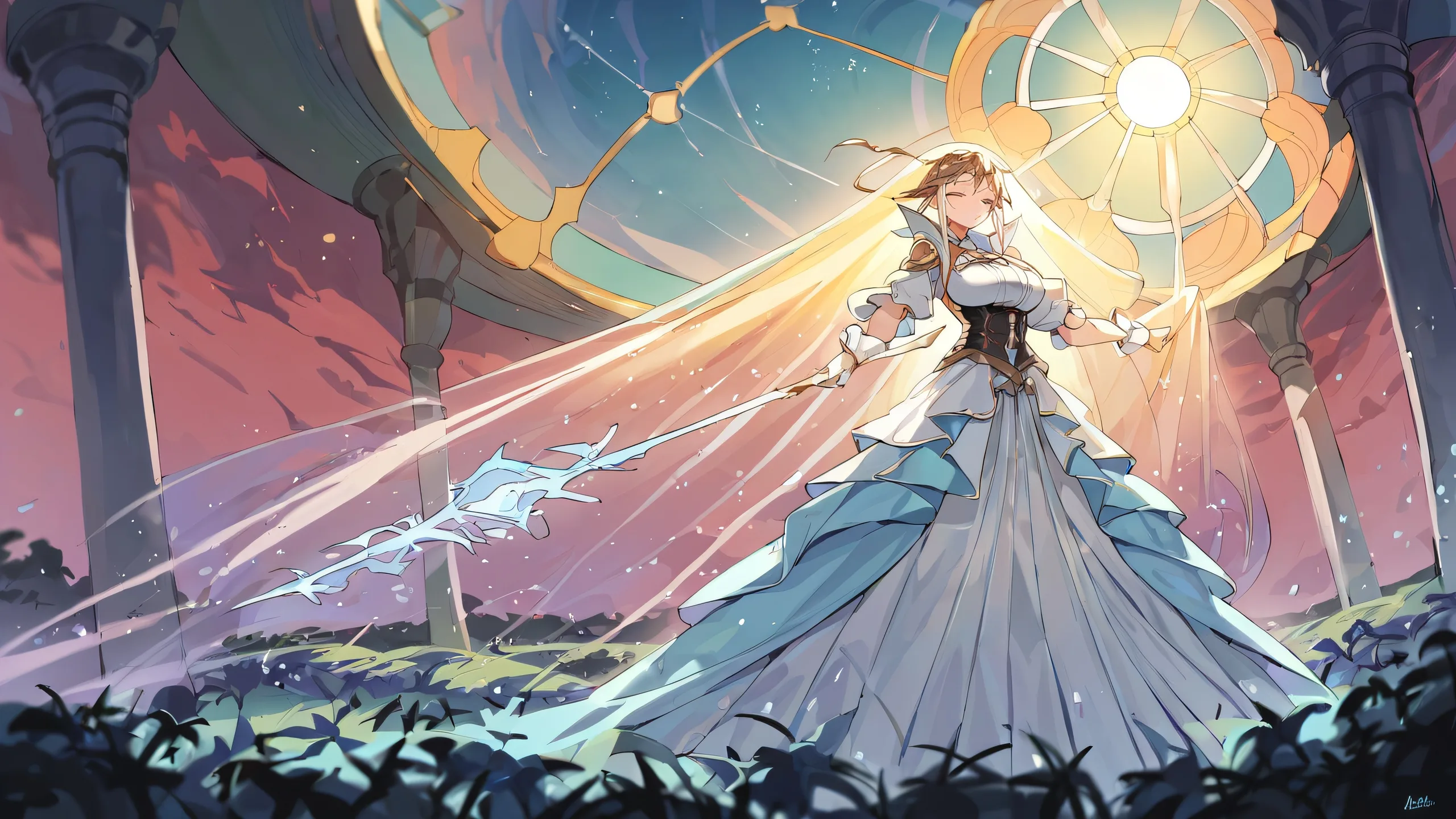 A stunning anime illustration of a vast, pure void with extreme depth of field and a breathtaking 8k resolution sky for desktop/PC use.