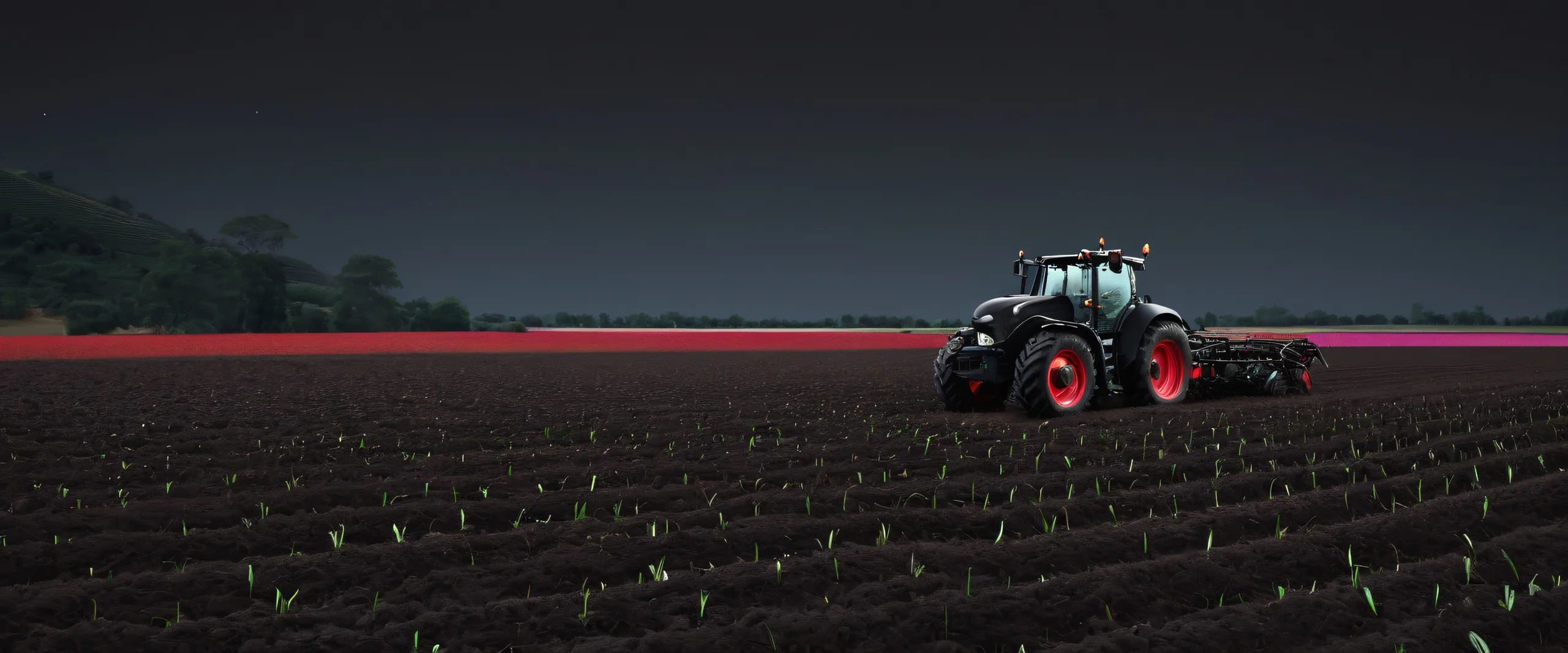 A serene desktop wallpaper featuring a fruit milk farm in a vast pure void, perfect for Desktop/PC screens.