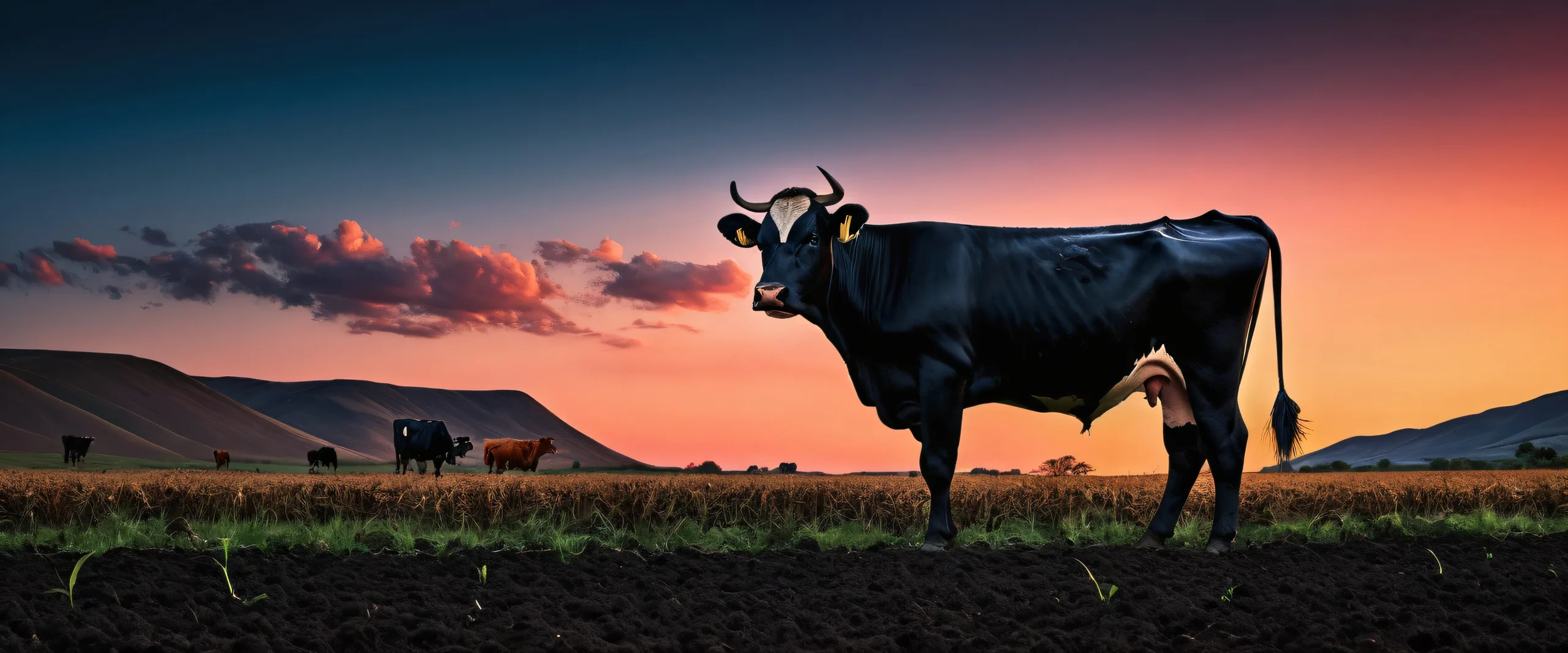 A serene desktop image of enormous fruit amidst a vast, dark void on a Desktop/PC.