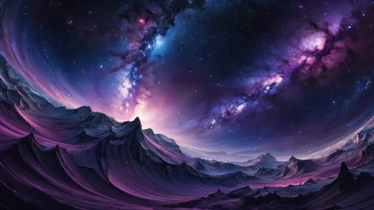 比類のない被写界深度を持つ深い虚空を特徴とする息を呑むようなデスクトップの壁紙, デスクトップ/PC 上で輝く色と超現実的な要素を表示.