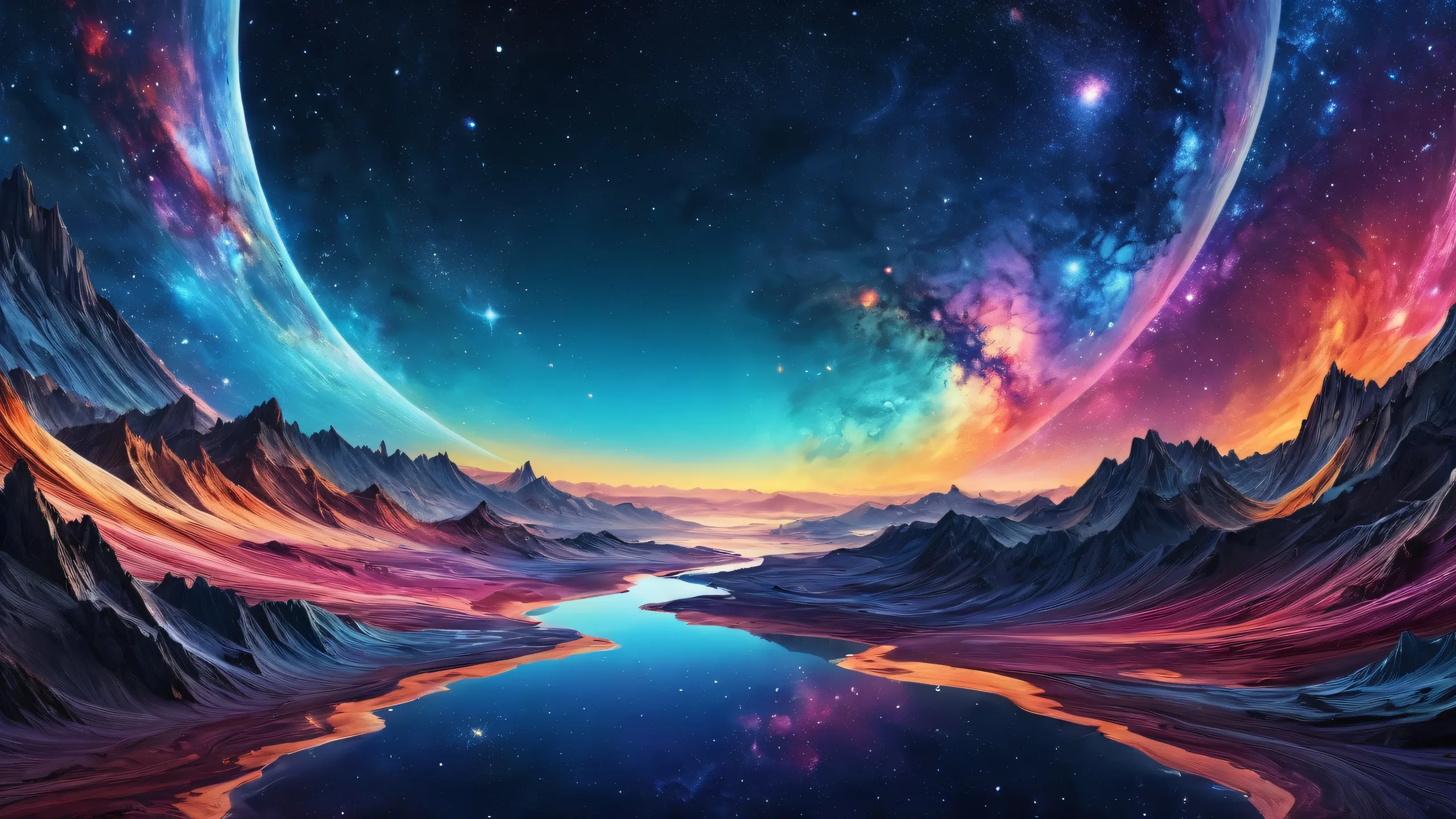A breathtaking desktop wallpaper featuring a galaxy on a pristine desktop/pc background.