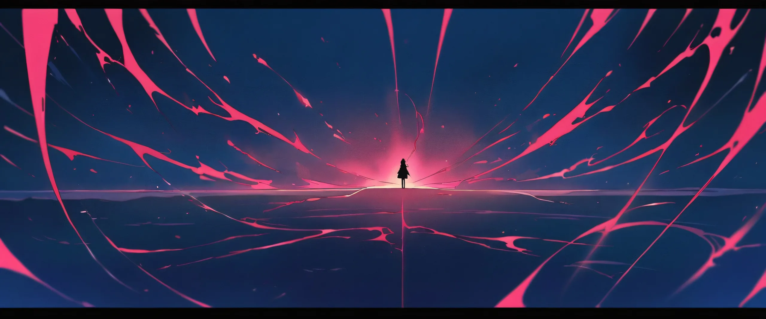 A serene anime desktop wallpaper featuring Ganyu from Genshin Impact against a perfectly clean and pure void, with an extreme depth of field and subtle sense of depth and dimensionality for a stunning desktop background.