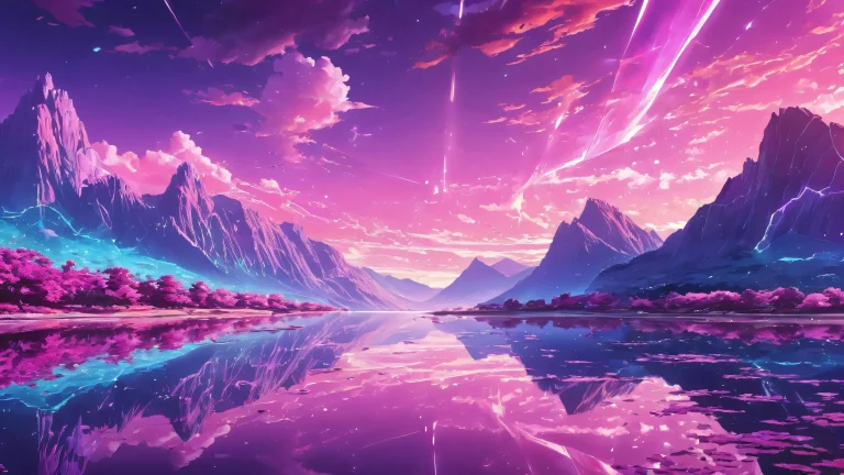 Gasai Yuno surrounded by a desktop void with radiant lighting and futuristic ambiance on a computer or PC
